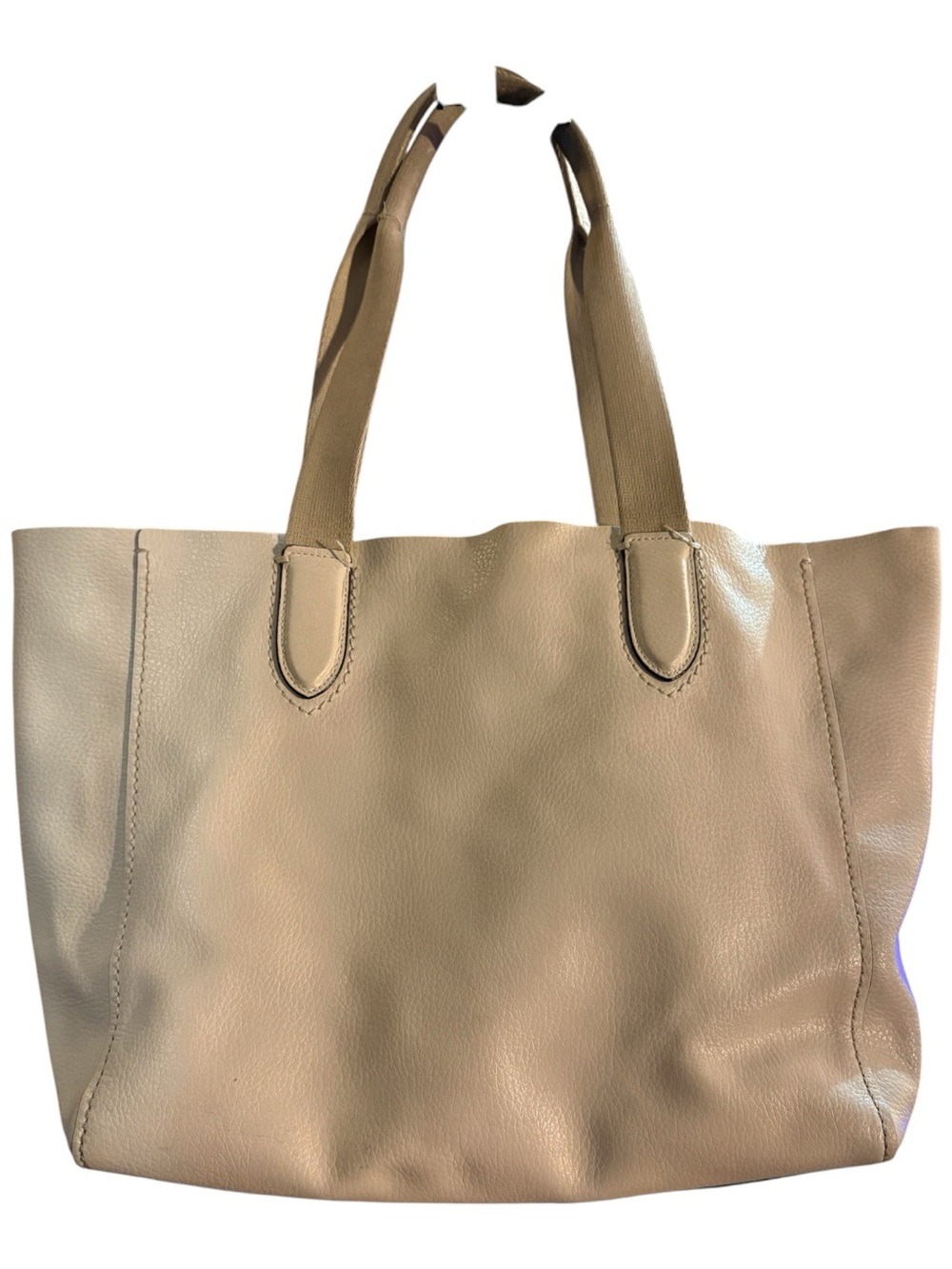 COACH Derby Cream Pebble Leather Shoulder Tote F58660 - Picture 5 of 8
